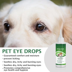 D0AD 60ml Pet Eye Drops Dogs Cats Eyes Tear Stain Remover Dirt Eliminate Anti-Inflammatory Bactericidal Eyes Care Cleaner