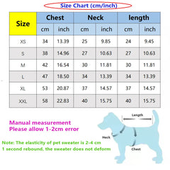 New Autumn and Winter Luxury Pet Sweater High Elastic Double Layer Warm Corgi Dachshund Dog Clothes