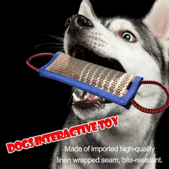 Dog Biting Pillow Tug Stick Hemp Training Chewing Durable Linen Molar Clean Teeth Interactive Toys Outdoor Rope Pets Supplies