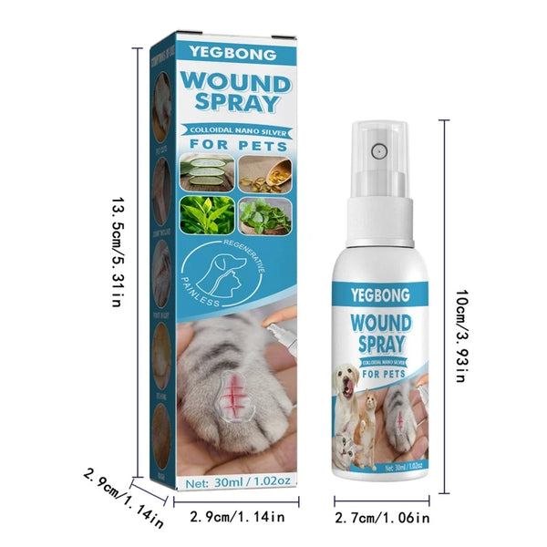 Pet Wound and Skin Care Spray to Clean Cuts and Wounds for cats, Dogs