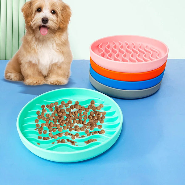 Pet Slow Food Mat For Dogs Cats Indoor Pet Silicone Licking Pad Slow Feeder Pet Eating Habits Traning Anti-gulping Pets Supplies