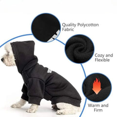 Security Dog Hoodies Puppy Sweater Cold Weather Dog Coats Soft Brushed Fleece Pet Clothes Hooded Sweatshirt for Dog Cat Supplies