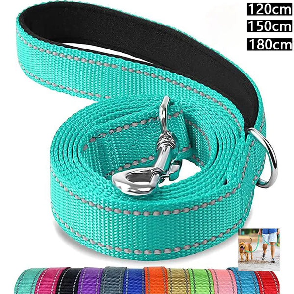 Night Reflection Dog Pet Towing Rope 1.2/1.5/1.8m Guard Rope Pet Walking Training Leash Cats Dogs Harness Collar Lead Strap